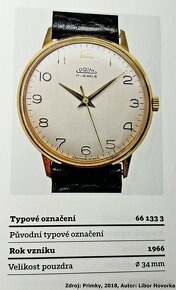 Československé mechanické vintage hodinky PRIM Elegant 60. r - 12