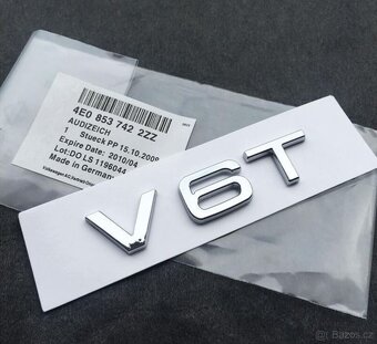 Napis logo AUDI V6T V8T oznaceni na blatnik - 12