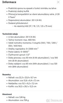 Aku ráz utahovák Parkside 100,150,200,300,400 Nm - 12