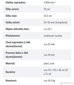 Aku sekačka PRMA V20 Parkside s baterií ah4 a rychlo nabíječ - 12