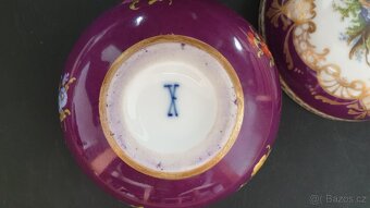 Starožitná porcelánová šperkovnice "Míšeňský Styl" - 12