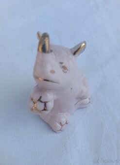 zvířátka z růžového porcelánu, figurky - 12