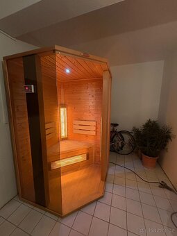 Rohová infrasauna pro 4 osoby DYNTAR, severský smrk - 12