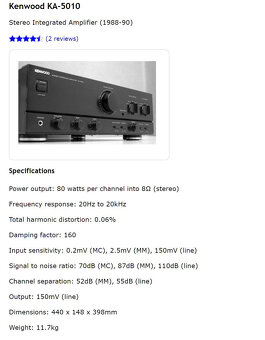 KENWOOD KA-5010 Stereo Integrated Amplifier - 12
