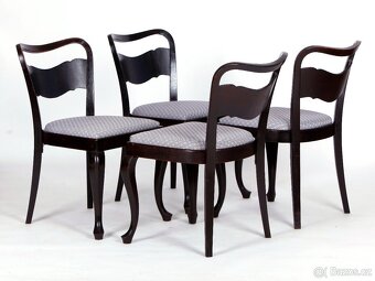Značené jídelní židle THONET, nové čalounění, 4 kusy. - 12