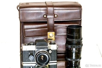 Exakta RTL1000 + CZJ 2,8/50mm + 4/200mm + brašna - 12