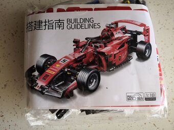 Stavebnice F1 červená, kompatibilní s LEGO - 12