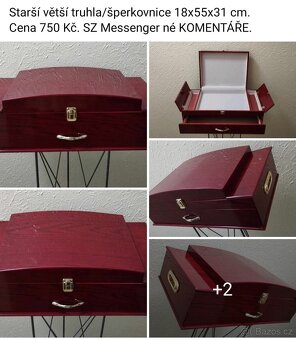 Šperkovnice,truhly a truhličky viz fota. Ceny viz fota. - 12