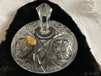 starožitné broušené sklo český křišťál - 12