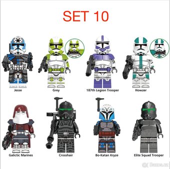 Rôzne figúrky Star Wars 2 (8ks) typ lego - nové - 12