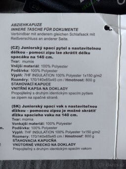 Dětský spací pytel mumie rostoucí - nový - 12