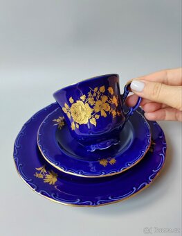 Porcelánový čajový sady Echt Kobalt Vohenstrauss Seltmann - 12