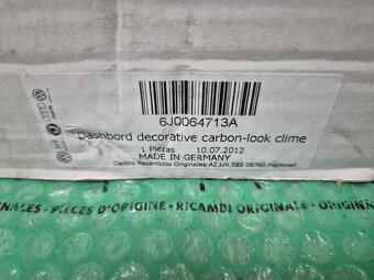 dekor středového panelu design carbon Seat Ibiza (5P, 3P, ST - 12