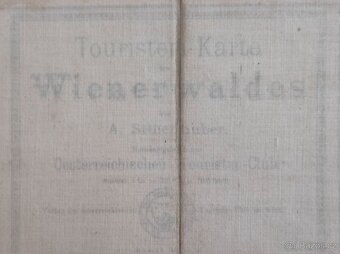 Rakousko-Uhersko r.1891 turist. mapa Vídeň ský les Baden Lax - 12