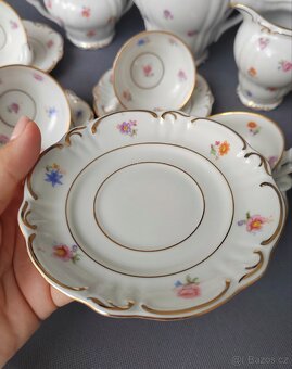 Úžasná porcelánová mokka souprava Otto Hädrich Witwe (OHW) - 12