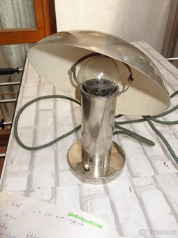 Chromovaná lampička Art Deco - 12