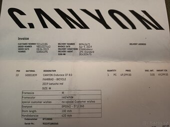 Canyon Endurace CF 8 - 12