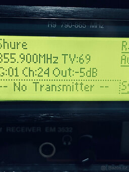 SHURE UR4D -R9-790-865MHz + 2 X UR2 s 2 X kapslí SM86 (jako - 12