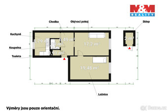 Pronájem bytu 2+1, 56 m², Chodov, ul. Revoluční - 12