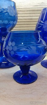 Sada kobaltové sklo Nový Bor - 12