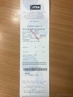 MATRACE S PAMĚŤOVOU PĚNOU 85X195 GOLD F30 ŠIPKY WELLPUR - 12