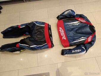 4SR RR Evo 3 Pearl Blue-Pánská moto kombinéza, dvoudílná - 12