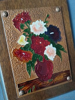 Ručně vyráběný měděný obrázky od Nentwig (1960-1970) - 12