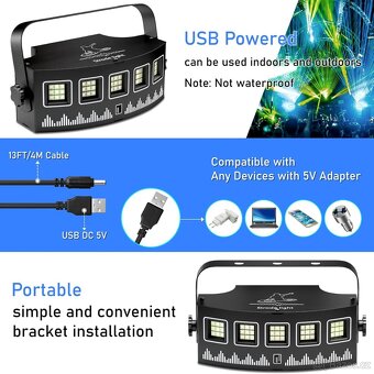 Stroboskopické světlo pro párty - LED 2ks Cena za vše - 12
