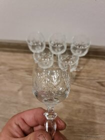 Skleničky skleněné, křišťálové, broušené - 12