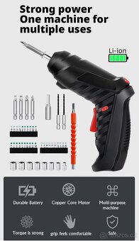 Akumulátorový šroubovák Baterie Li-Ion Dobíjecí Výkonný přík - 12