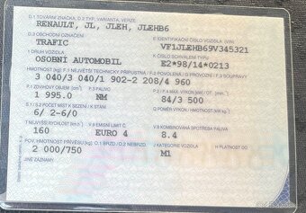 Prodám nabo vyměním Renault Trafic 2.0 84 kw - 12