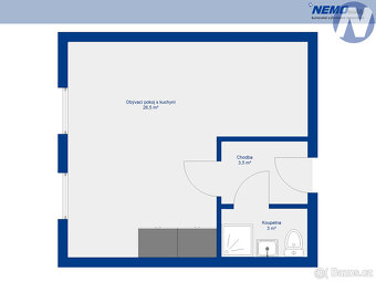 Pronájem bytu 1+kk Komenského, Husinec - 12