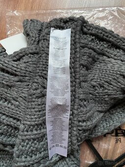 Nová unisex zimní pletená kruhová šála Alpine Pro - šedá - 12