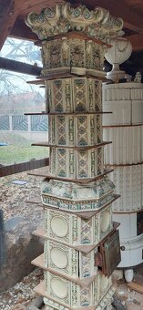 Kachlová kamna, starozitná - 12