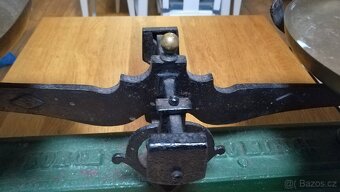 STAROŽITNÉ SECESNÍ KUCHYŇSKÉ VÁHY ROBERVAL FRANCIE - 12