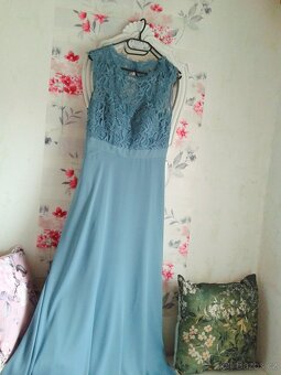 Nádherné dlouhé společenské šaty 40/42 - 12