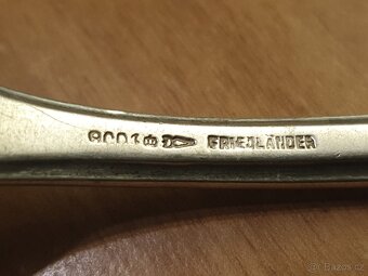 Lžíce Gebrüder Friedländer s erbem Ag 800, 73Gr. - 12