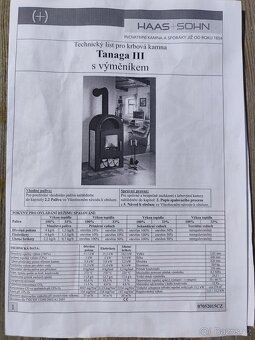 Krbová kamna Tanaga III (15kW) s výměníkem  + radiátor - 12