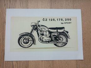 Prodam plakaty Jawa pionýr,Manet,CZ 502,Jawa 250,Stadion - 12