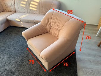 Rohová sedačka s křeslem - 12