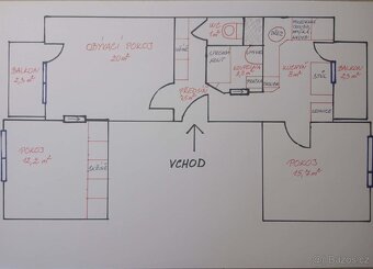 Pronájem bytu 3+1, 72 m2, 2x balkon - Týn nad Vltavou - 12