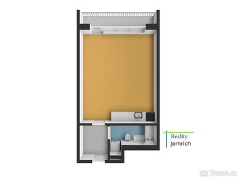 Pronájem nového bytu 1+kk s balkonem, ca 48 m 2,  LBC - 12