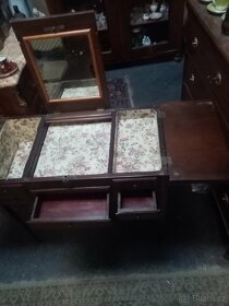 Starožitná toaletka dýhovaná mahagon - 12