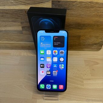 iPhone 12 Pro Max 128GB, 100% baterie, modrý (rok záruka) - 12