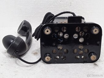 Retro smaltovaný telefon JYDSK s kličkou - 12
