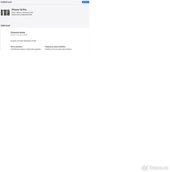 Iphone 15 pro 256GB blue titanium, V ZÁRUCE, prasklá záda - 12