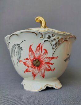Vynikající porcelánová cukřenka/dóza Zeh Scherzer (1930 rok) - 12