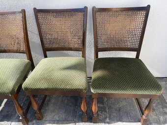 Jídelní souprava stůl a 4 židle Lübke - výplet Thonet - 12