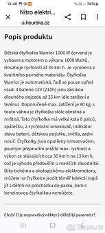 Elektro ctyřkolka ATV Warior Xl, 1000W - 12