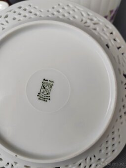 Nádherná porcelánová sada s květinovým dekorem od Schumann - 12